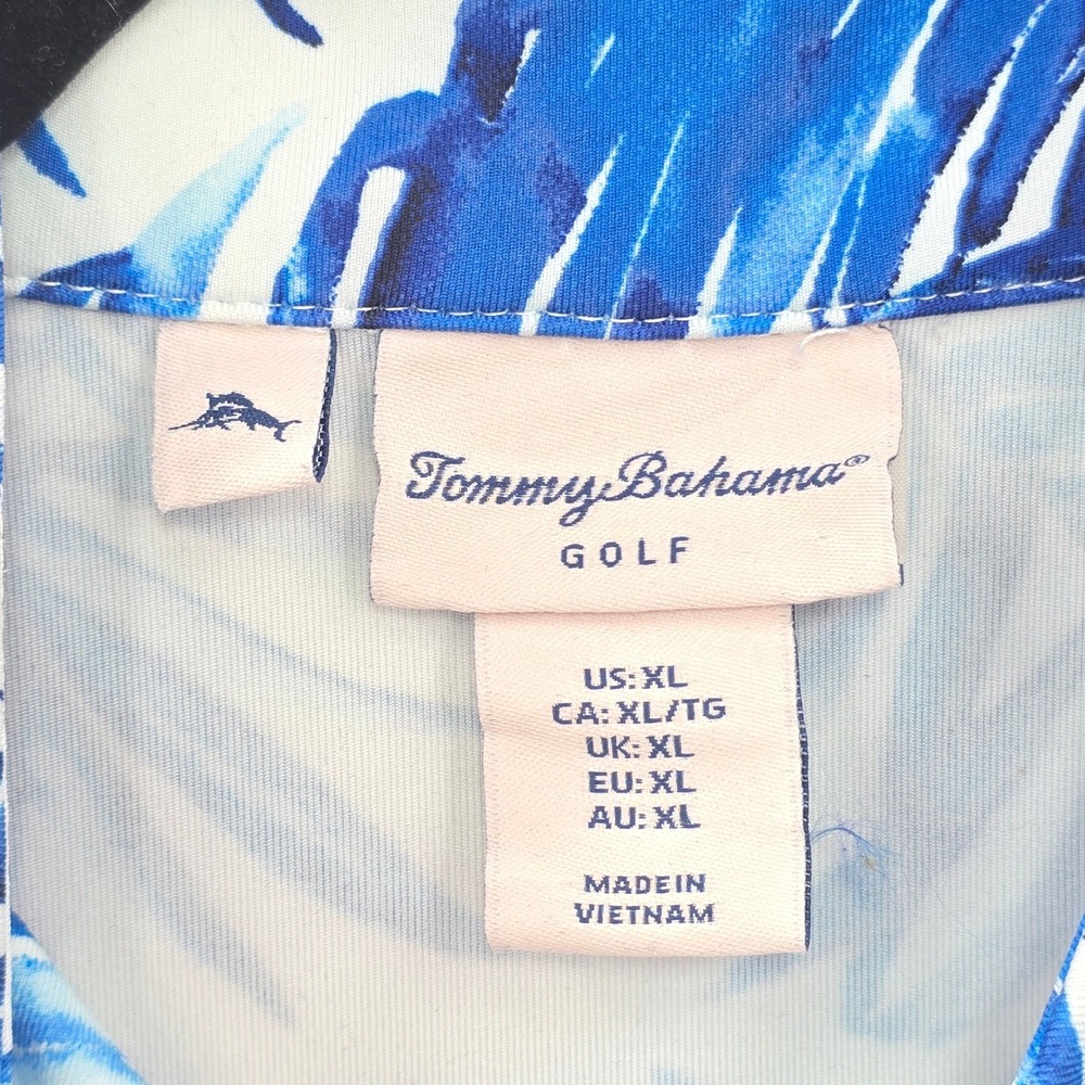Tommy Bahama Resort Preppy Beach Golf Zip Y2K Tropical Vacation Sports Dress XL - Picture 8 of 8